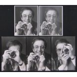 Adrian Flowers (1926-2016), 3 portraits of Peter Sellers for Olympus Cameras, largest 17" x 12",