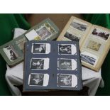 3 early 20th century postcard albums,