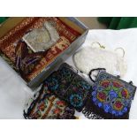 Antique beadwork purses, etc.