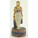 Quentin Bell for Fulham Pottery, a sculpted pottery figure of a lady,