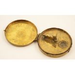 Bedouin brass Qibla compass, 19th Century,