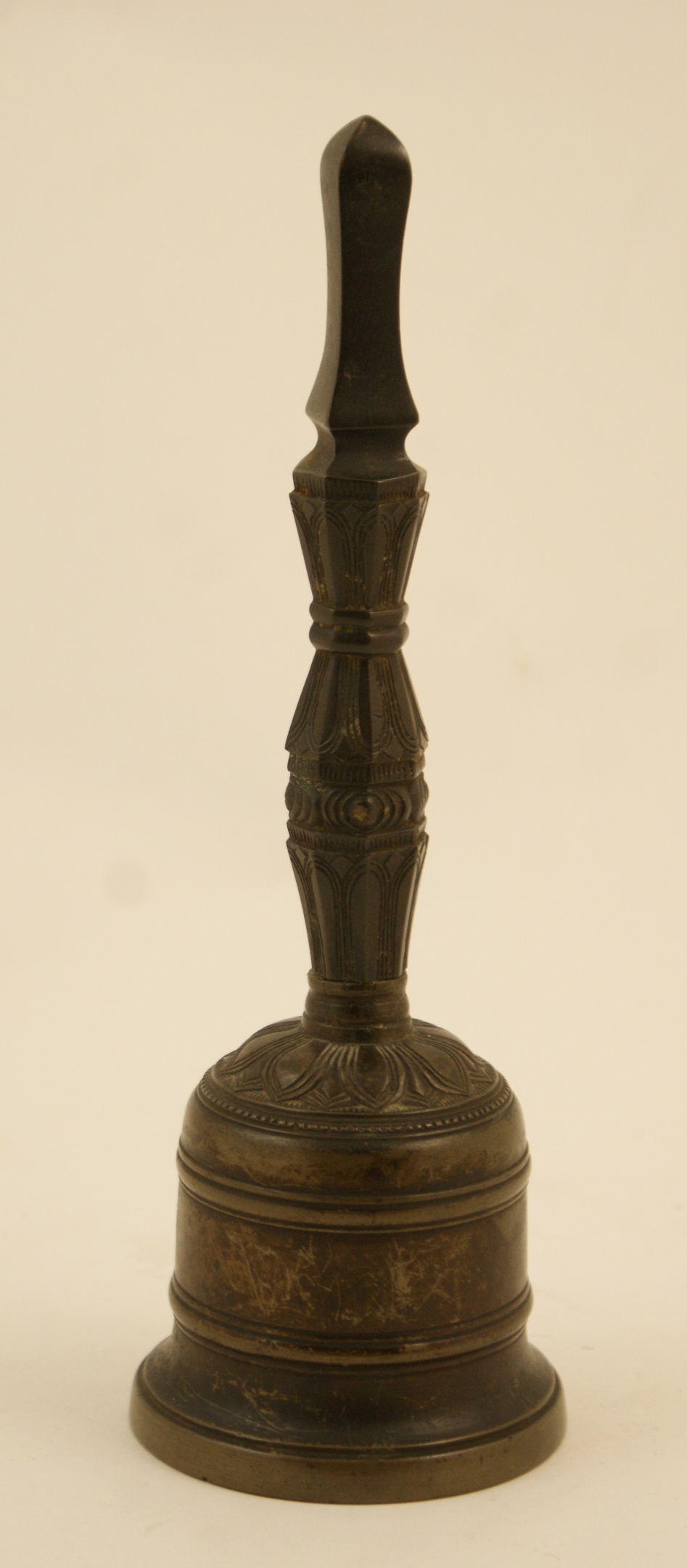 Oriental bronze Buddhist ritual bell, Japanese or Chinese, 19th Century,