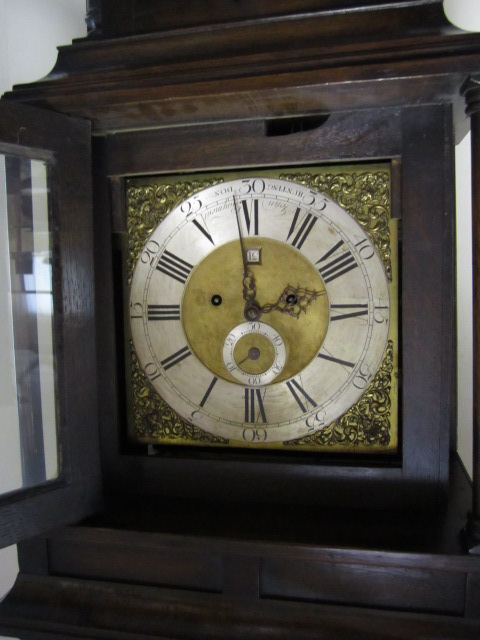 George III oak eight day longcase clock by John Rayment, Huntingdon, - Image 5 of 12