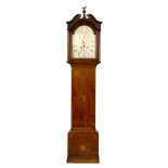 Oak and inlaid eight day longcase clock, by Alex Sanderson, Dunblane, circa 1810,