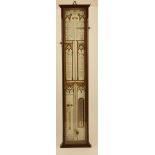 Modern Admiral Fitzroy's barometer, mahogany cased,