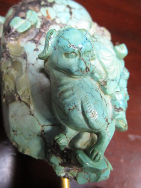 Chinese fragmentary carved turquoise snuff bottle, 19th Century or earlier, - Image 7 of 10