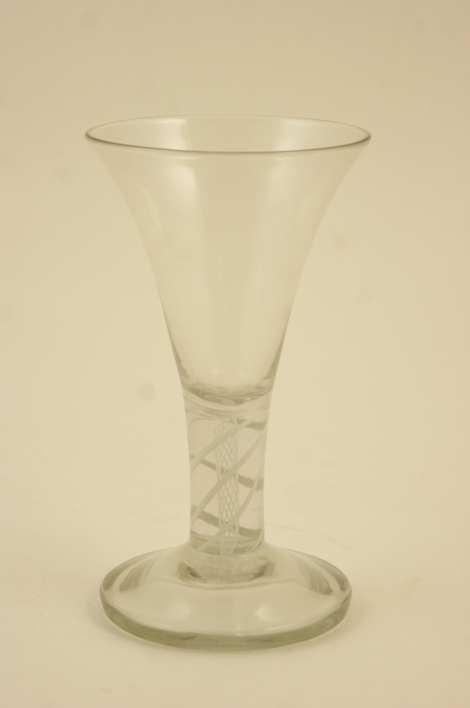 George III large opaque twist ale glass,