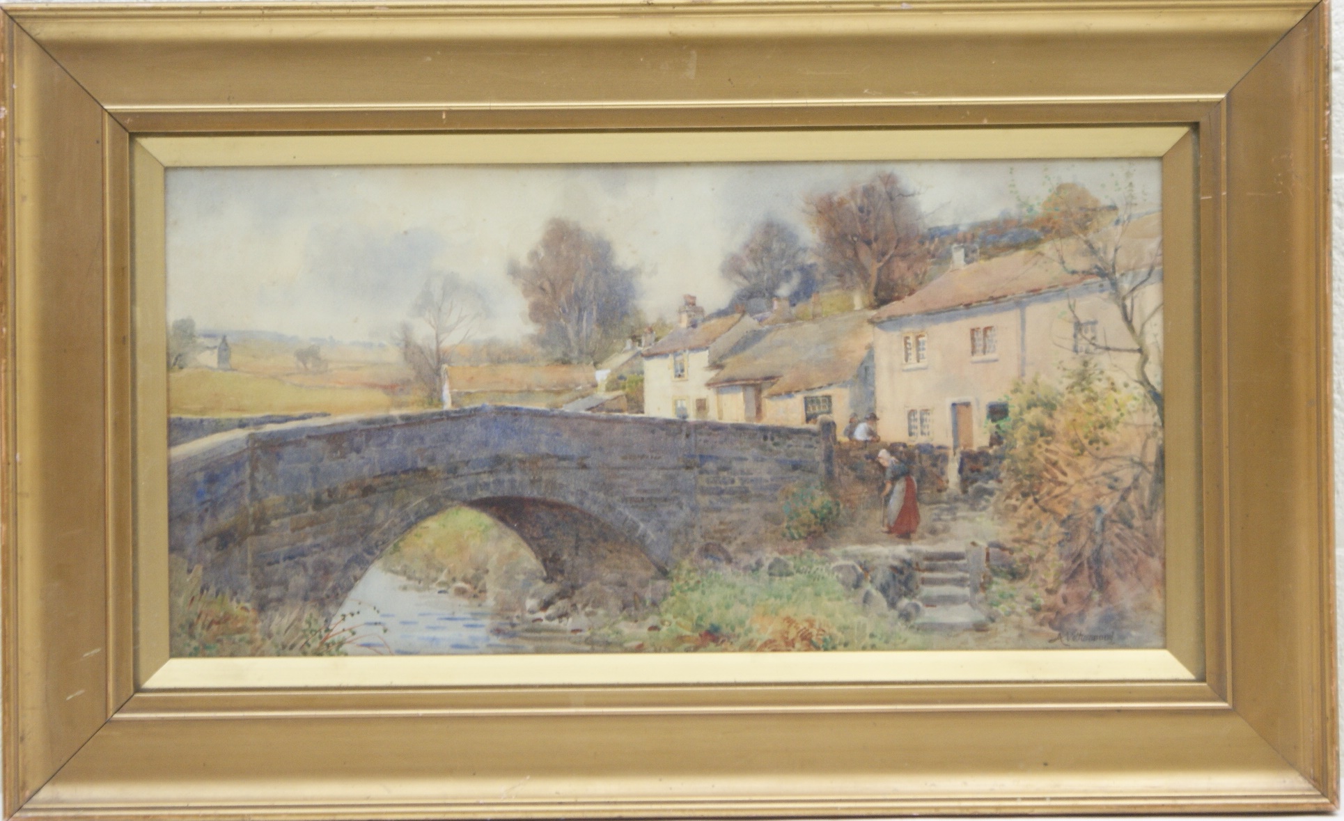 Arthur Netherwood (1864-1930), Near Grassington, Yorkshire, watercolour, signed,