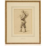 William Henry Hunt (1790-1864), 'The Water Carrier', watercolour, signed with initials,