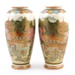 Pair of Japanese Satsuma vases, late Meiji (1868-1912),