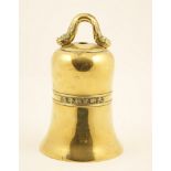 Chinese cast brass temple bell,