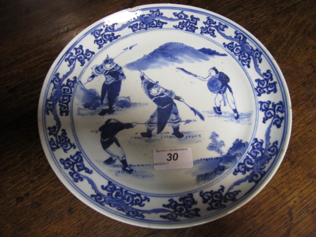 Selection of Chinese blue and white Export plates, - Image 2 of 12