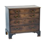 George III mahogany chest of drawers, circa 1780,