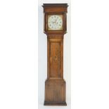 Oak and mahogany eight day longcase clock, circa 1830,