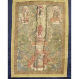 Tibetan thangka, 18th or 19th Century, traditionally decorated,