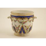 French porcelain cache pot in Sevres style, circa 1880,