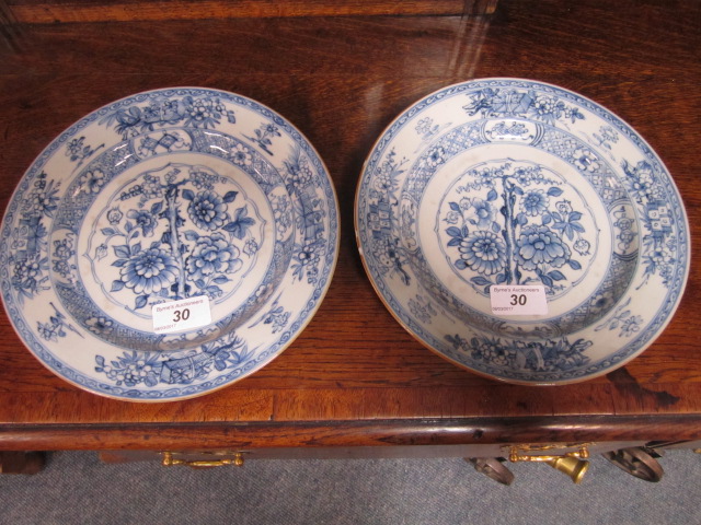 Selection of Chinese blue and white Export plates, - Image 6 of 12