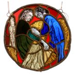 Arts and Crafts period stained glass panel,
