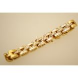 18ct gold and diamond bracelet,