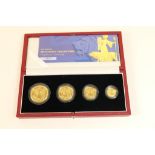 Elizabeth II 2001 Britannia gold proof coin collection, limited edition, numbered 664/1000,