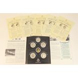 Elizabeth II Gibraltar Battle of the Atlantic commemorative coin set, issued 2016,