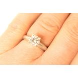 Diamond solitaire ring,