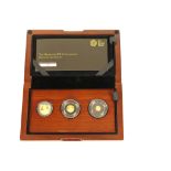 Elizabeth Britannia 2015 three coin gold proof set, limited edition, numbered 200/250,