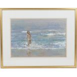 George Thompson (Contemporary), Atlantic Beach, pastel drawing, signed, titled verso,