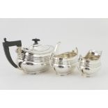 George V silver three piece tea service by S Blanckensee & Son Ltd,