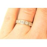 Diamond half eternity ring, set with seven brilliant cut diamonds totalling approx. 1.