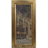 Florence Theresa Nicholson (active late 19th Century), The interior of Henry VII chapel,