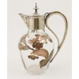 Late Victorian glass claret jug, circa 1885,