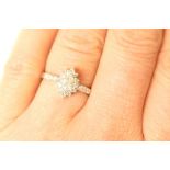 Diamond cluster ring,