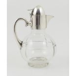 Edwardian silver mounted claret jug, by John Heath and John Middleton, London 1903,