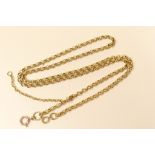 9ct gold chain link necklace, length 53cm, weight approx.