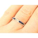 THIS LOT IS WITHDRAWN - Sapphire and diamond eternity ring,