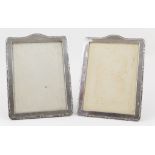 Pair of George V silver photograph frames, Birmingham 1918,