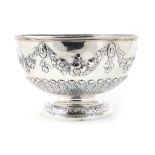 George III silver punch bowl, maker probably W & R Peaston, London marks,