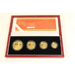 Elizabeth II 2002 Britannia gold proof coin collection, limited edition, numbered 164/1000,