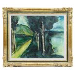 Follower of Maurice de Vlaminck (1876-1958), Lakeside landscape, oil on canvas,