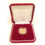 Elizabeth II gold proof £1 coin, 2006, numbered 16/1500, weight approx. 19.