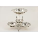 Late Victorian silver table centre, Sheffield 1895,