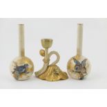 Pair of Royal Worcester bottle vases, circa 1890,