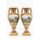 Pair of decorative porcelain vases in the French style,