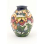 Moorcroft Christmas Hellebore trial piece, designed by Rachel Bishop,