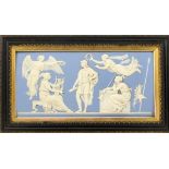 Pair of Wedgwood jasperware plaques 'The Apotheosis of Homer' and 'The Apotheosis of Virgil',