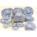 Collection of modern Spode Italian pattern blue and white dinner wares comprising lidded tureen,