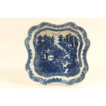 Caughley porcelain dish, circa 1780,