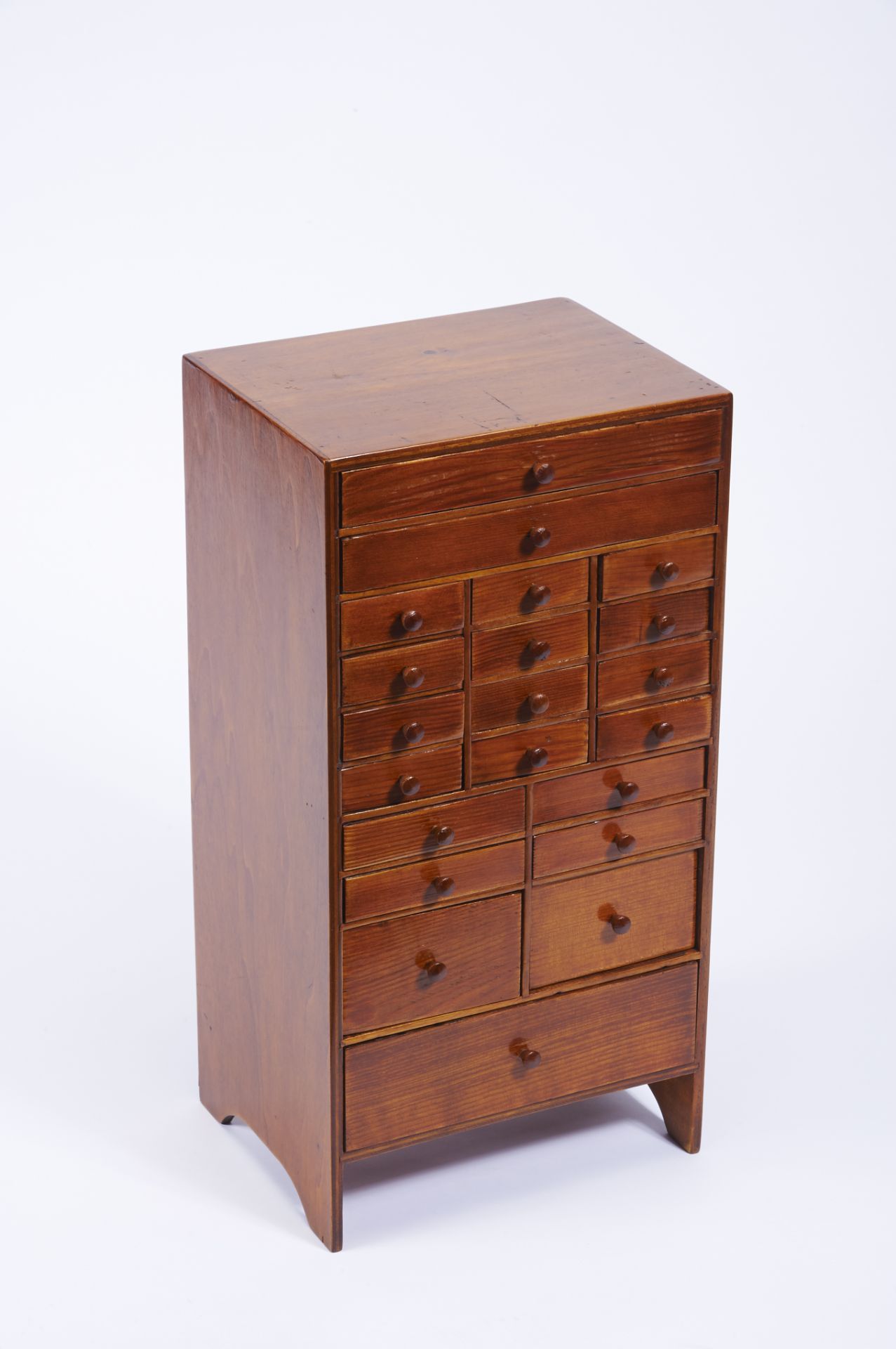 A Watchmaker's Cabinet sapwood and other wood French 20th C. (1st half) restoraton minor defects