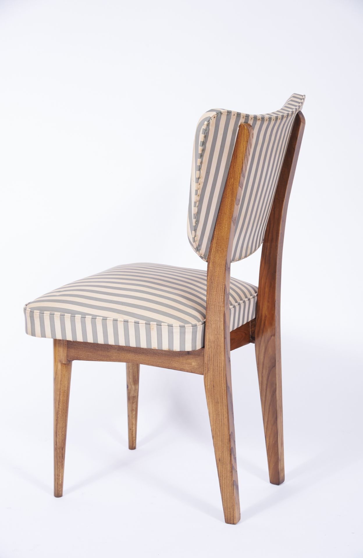 A Set of Six Chairs exotic wood upholstered backs and seats Portuguese 20th C. (the 50s) signs of - Bild 2 aus 2